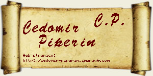 Čedomir Piperin vizit kartica